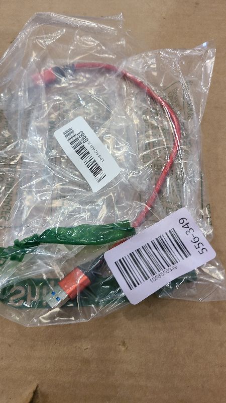 Photo 1 of 1ft USB-C Cable 10Gbps High Speed Data Transfer & 3.1A Fast Charging, Braided USB A to USB C Data Power Cord for Samsung T7 External Hard Drive, iPhone 16 Pro Max, Camera, DVD Player, Set Up Box - Red