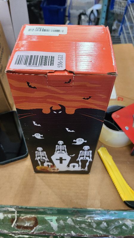 Photo 1 of 10'' Halloween Snow Globe Lantern Lighted Musical Water Lantern Spooky Pumpkin and Witch' s Black Cat Combo with Swirling Glitter, Battery Operated or USB Powered