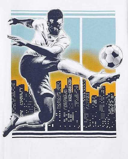 Photo 1 of **MSRP 6.89** The Children's Place,Short Sleeve Graphic T-Shirt 1-Pack,SCOCCER Player Large (10/12)