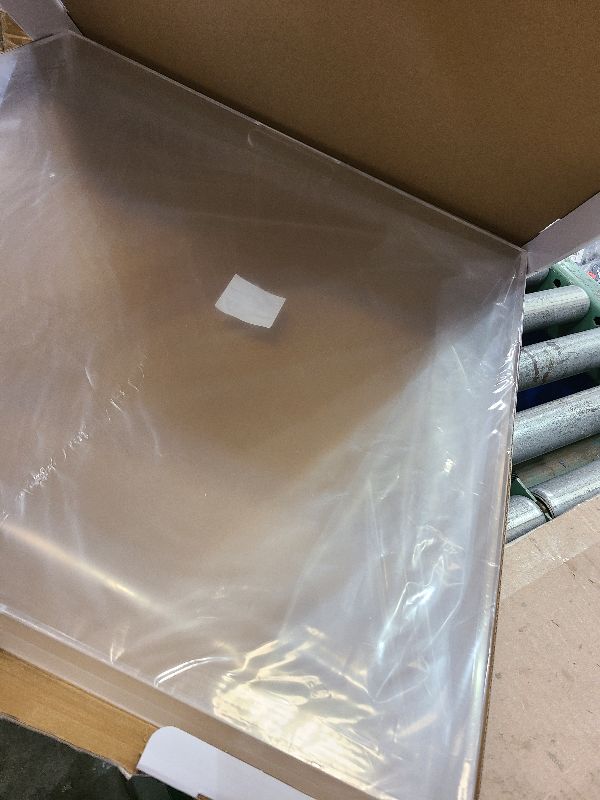 Photo 1 of 24×24 Inches Clear Acrylic Serving Tray with Handles Extra Large Ottoman Tray Decorative Trays Spill-Proof Coffee Table Space Saver Oversize Counter top Organizer Platter with Safe Edge