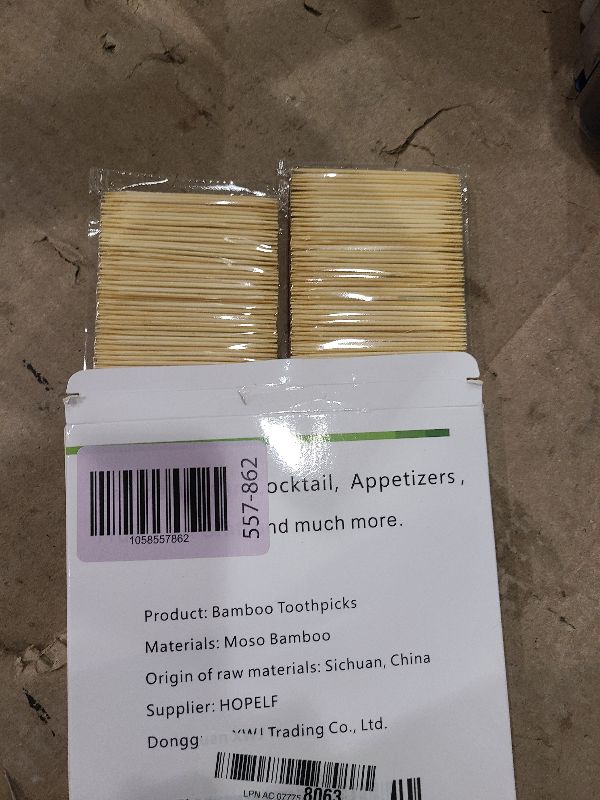 Photo 1 of 1200 Count Bamboo Toothpicks for Teeth Cleaning, Appetizer, Olive, Barbecue, Fruit, Double-Points Wooden Toothpick.