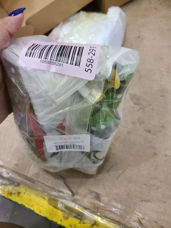 Photo 1 of 24 Inch Light Up Large Inflatable Christmas Ball Outdoor Decoration, Christmas Green Big Monster PVC Inflatable Xmas Blow up Ball Ornaments with Remote for Winter Holiday Party Garden Lawn Yard Porch