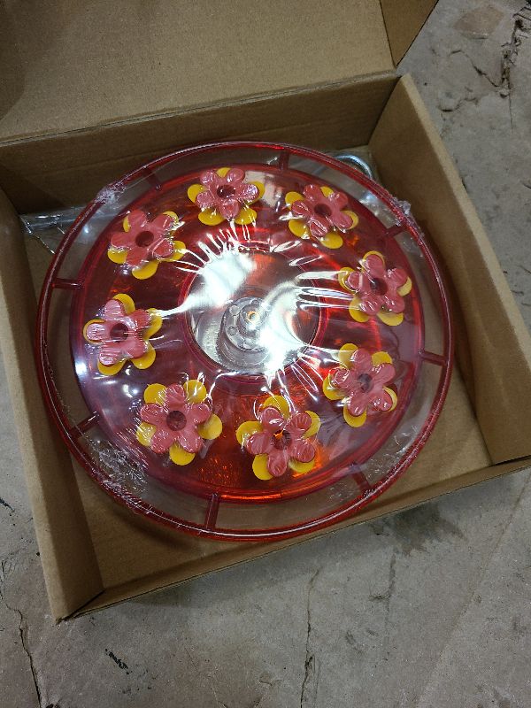 Photo 1 of 16 OZ Hummingbird Feeders for Outdoor, 8 Feeding Ports with Drop Lock, Ant Proof and Leak Proof Design, Easy to Clean & Filling Bird Feeders for Garden(Red)