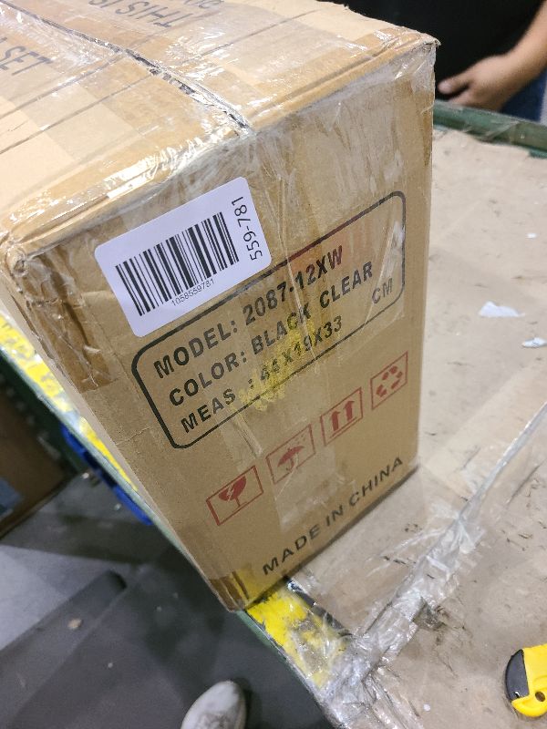 Photo 1 of Attelite Upgrade 12pack Shoe Box Storage Containers,Thicken Sturdy Clear Stackable Plastic Shoe Organizer Box with Magnetic Door, Drop Front Shoe Box Sneakers X-Large