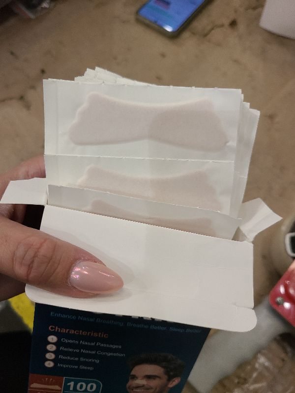Photo 1 of 100Pcs Nasal Strips for Snoring, Extra Strength Nose Strips Breathing, Nose Tape for Sports and Sleep, Anti Snoring Strips Help Stop Snoring and Nasal Congestion Relief