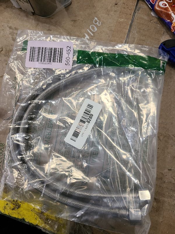 Photo 1 of 16" Faucet Supply Line,3/8" Comp x 1/2" FIP Stainless Steel Braided Supply Line,Faucet Water Supply Hose Connector Lines Faucet Water Supply Line for Water Heater, Angle Valve?Plumbers Tape Include)