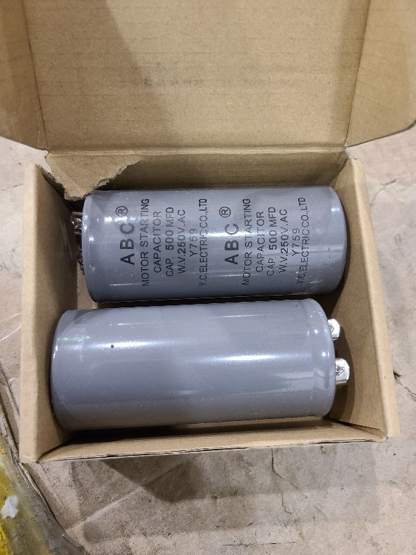 Photo 1 of 2 - Pack ABC CD60 Motor Starting Capacitor – 500uF/MFD 250VAC, Compatible with Heavy - Duty HVAC, Industrial Motors & High - Voltage Equipment