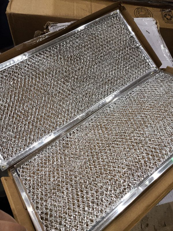 Photo 1 of 2 Pack Microwave Grease Filter Compatible with Whirlpool and GE Microwaves - WB06X10596 Microwave Oven Grease Filter Approx 13" x 6" by AMI PARTS