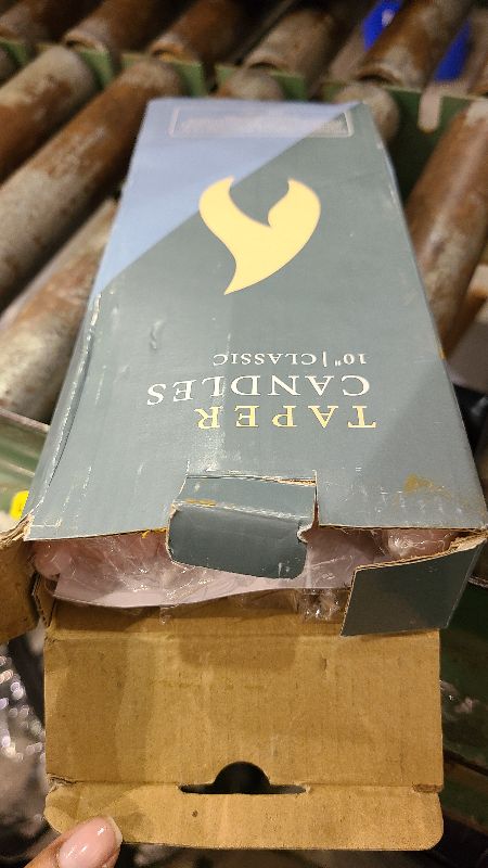 Photo 1 of 12 Pack Pink Taper Candles - Taper Candles 10 Inch Dripless, Smokeless & Unscented - 8 Hours Long Burning - Tall Candlesticks - Ideal for Weddings, Dinner Parties, Home Decor, Birthday Party