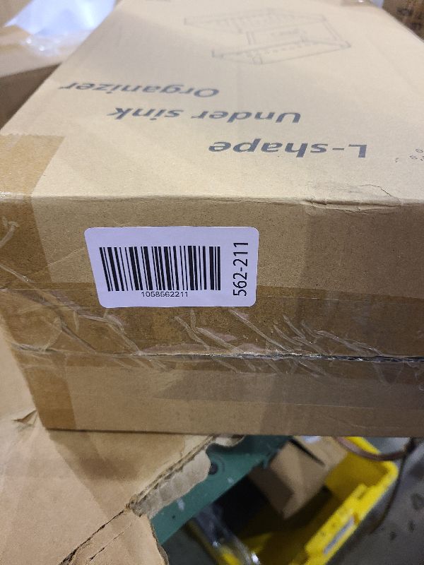 Photo 1 of 2-Tier Under Sink Organizers and Storage 2 Pack Sliding L-shape Under Cabinet Organizers For Narrow Space Multi-purpose Sink Organizer for Bathroom Kitchen Drawer(White 2 Pack)