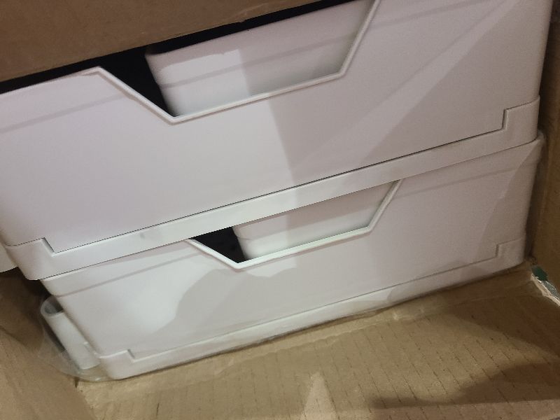 Photo 1 of 2-Tier Under Sink Organizers and Storage 2 Pack Sliding L-shape Under Cabinet Organizers For Narrow Space Multi-purpose Sink Organizer for Bathroom Kitchen Drawer(White 2 Pack)