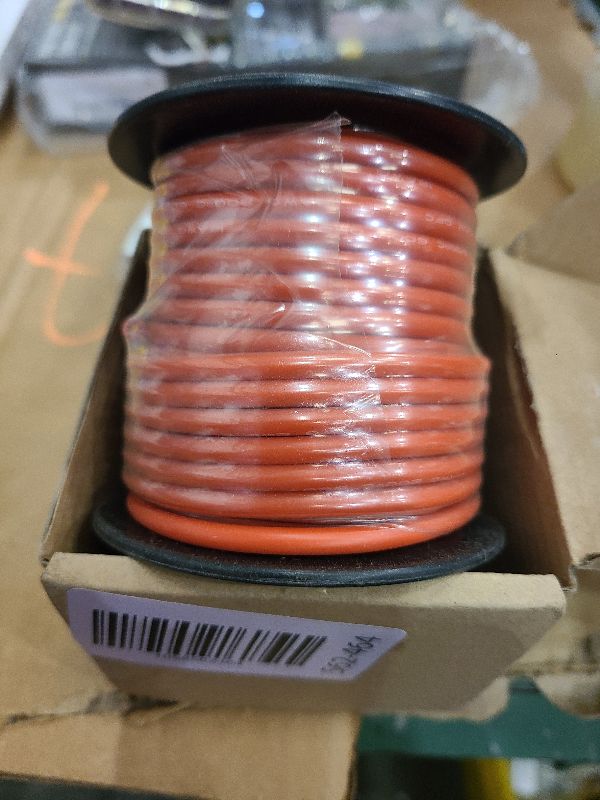 Photo 1 of 12-Gauge 12-AWG Silicone Wire, 50ft Red | Conductor 100% Oxygen Free Copper | Flexible 12AWG Electrical Cable for Battery, Motor, Automotive, Solar | Rating 600V 392?