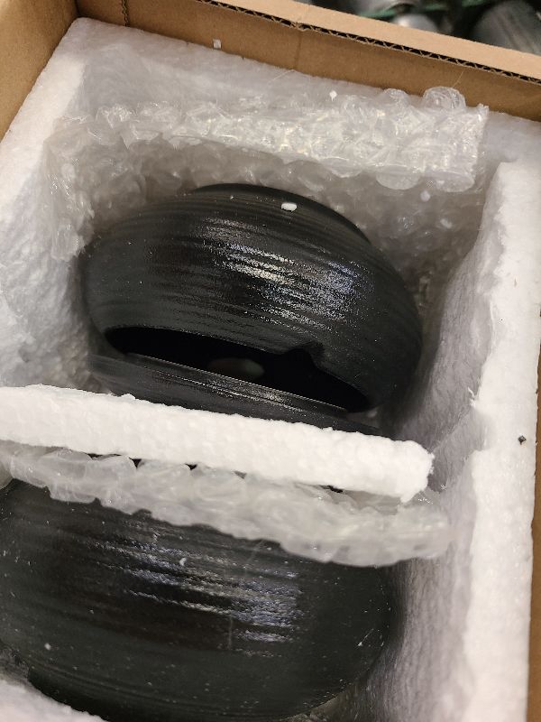 Photo 1 of 2 Pcs Ceramic Ashtray with Lids Windproof,4.3" Ashtray for Cigarettes Indoor Outdoor Decor, 3 Ash Holders for Smokers Ash Tray Home,Desktop,Office,Table, Patio, Bar, KTV, Men Gifts (2P-Black)