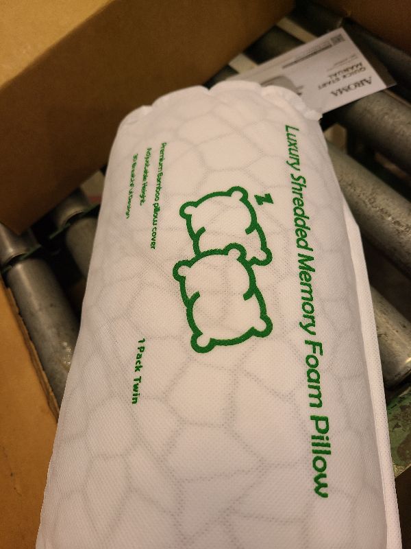 Photo 1 of  Adjustable Pillows twin Size 1- Cooling Shredded Memory Foam Pillow for Sleeping 2, Cool Bed Pillows for Side, Back, and Stomach Sleepers, Gel Pillow Removable Cover Washable