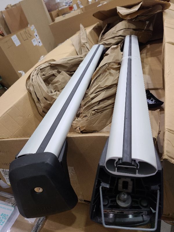 Photo 1 of 2Pcs Roof Bars Compatible BMW 3 4 Alloy Side Bars Cross Rails Roof Rack Luggage Carrier(Silver Black)