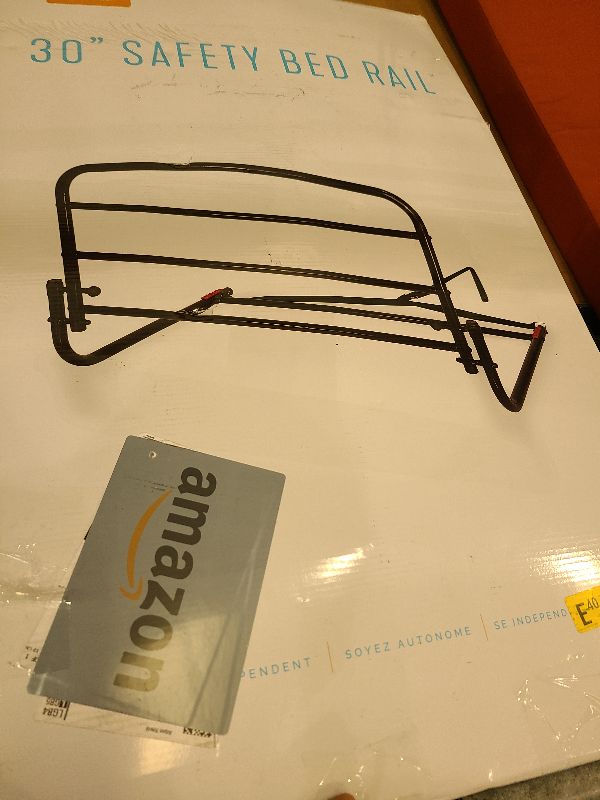 Photo 1 of  Stander Medical Medical Bed Rails for Elderly Adults Bed Assist Rail Safety Handle with Fall Prevention Guard Standing Bar Handle for Seniors Handicap Mobility Assist Bar, Black, 40 * 30cm (30 inch)