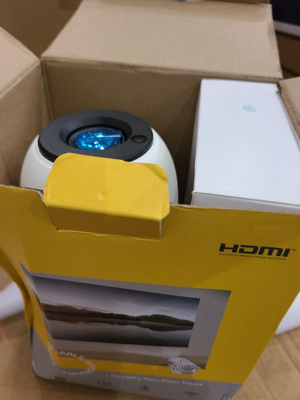 Photo 1 of ?Electric Focus?Projector with WiFi 6 and Bluetooth 5.0, Mini Portable Native 720P with 4K Support, Smart Proyector Built in Android 11, Auto Vertical Keystone, Home Movie Projectors for Outdoor