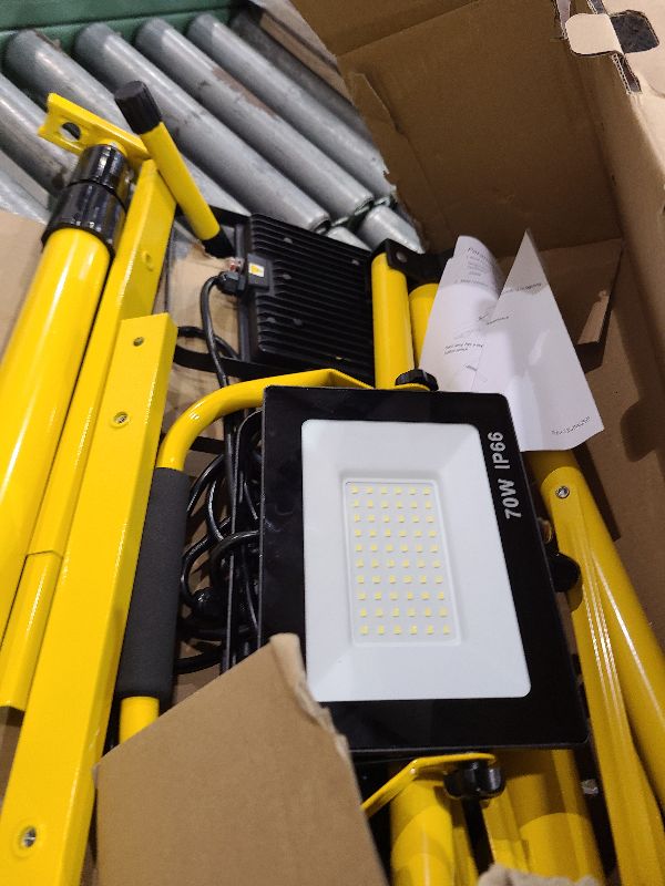 Photo 1 of 22000 Lumen Work Lights with Stand, 3 Head Portable LED Work Light, with Adjustable&Foldable Tripod Stand, IP66 Waterproof Lamp for Outdoor Indoor Job Site Workshop Garage Construction Site Lighting