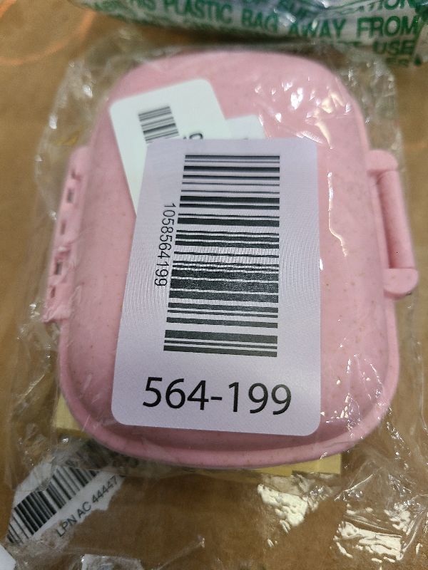 Photo 1 of 1Pack Travel Pill Organizer, 8 Compartments Portable Pill Case, Small Pill Box for Pocket Purse Portable Medicine Vitamin Container Pink