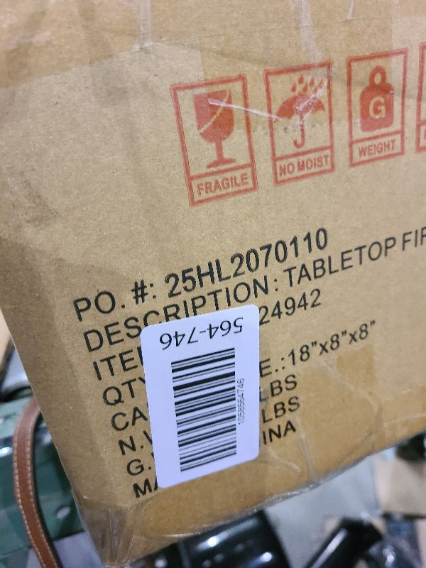 Photo 1 of 15.6" Arctic Green Concrete Tabletop Firepit yatemate