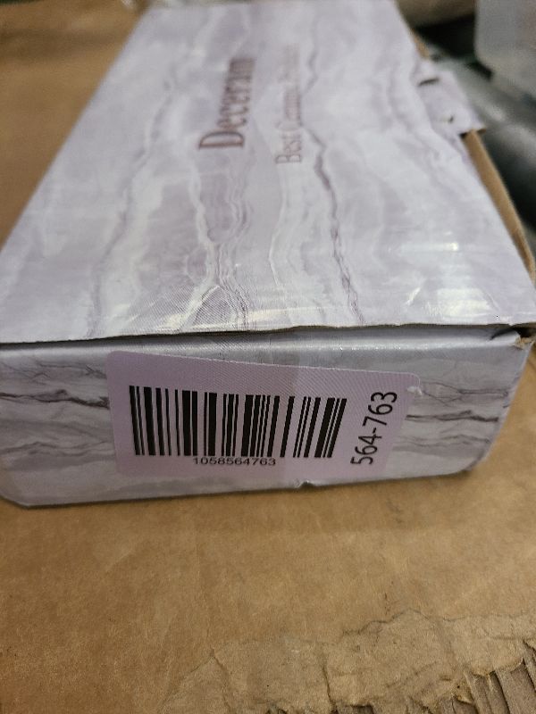 Photo 1 of 2 Pcs Water Absorbing Stone Drying Trays for Bathroom Sink Kitchen Counter Soap Dish Dispenser Sponge Holder White Ceramic Bathroom Vanity Quick Dry Stone Mat for Kitchen Sink Marble Diatomite Tray