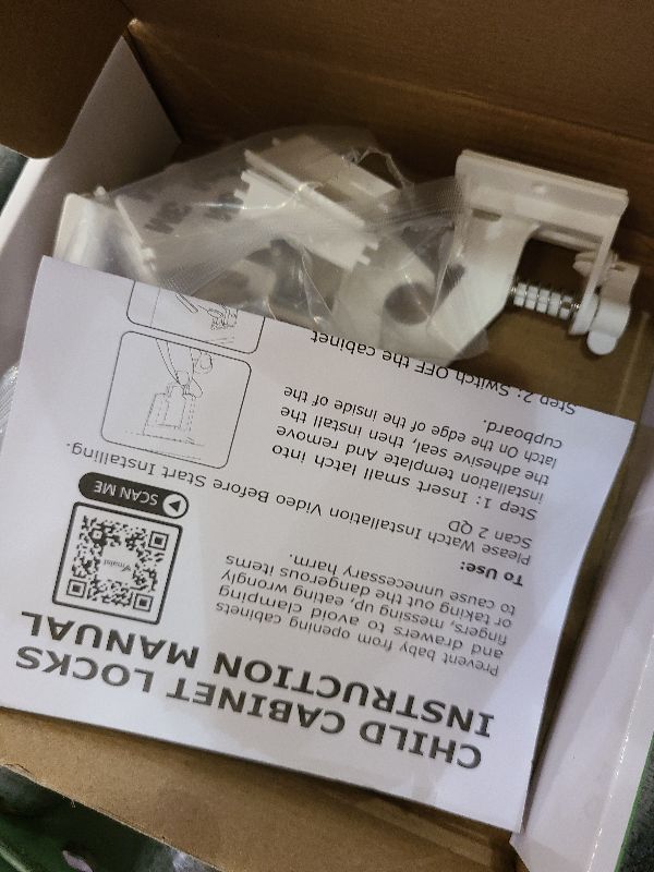 Photo 1 of 12 Pack Cabinet Locks Child Safety Latches - Vmaisi Baby Proofing Cabinets Drawer Lock with Adhesive Easy Installation - No Drilling or Extra Screws (White)