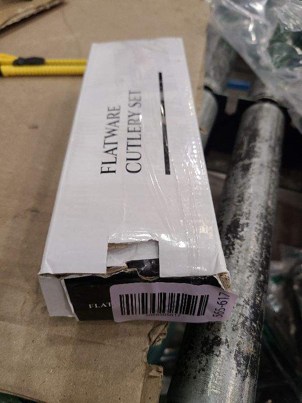 Photo 1 of 24-Piece Black Silverware Set with Steak Knives, Black Flatware Set for 4, Food-Grade Stainless Steel Tableware Cutlery Set, Mirror Finished Utensil Sets for Home Restaurant