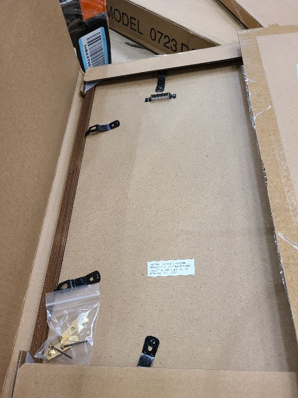 Photo 1 of 16x16 Oak Picture Frame, 16x16 Matted Frame For 12x12 Picture, Square Wood Frame for Vertical and Horizontal Display on Wall and Table (Walnut, 1 Pack)