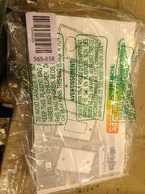 Photo 1 of 12Pack Duplex Outlet Covers Wall Plate, Dual Light Switch Cover, UL Listed, Standard Size 1-Gang 4.53" x 2.76", Unbreakable and High Temperature Resistant Wall Outlet Covers (White)