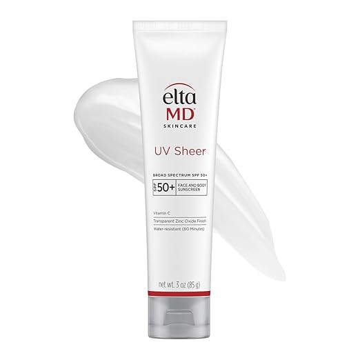 Photo 1 of **MSRP 36.00** EltaMD UV Sheer Face Sunscreen, SPF 50+ No White Cast Sunscreen for Face and Body, Zinc Oxide Sunscreen Formula