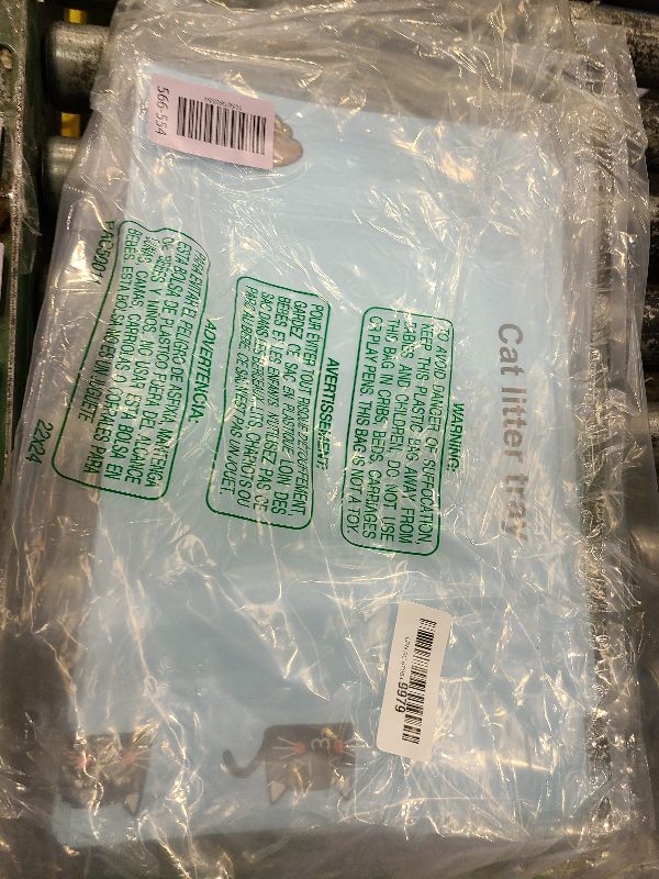 Photo 1 of 30 Pack Disposable Cat Litter Box Foldable Paper Kitty Tray 13.8x10x2 in Small Lightweight Cardboard Box Water Proof for Indoor Low Entry Easy Disposal Non Clumping Nice Absorption Portable (Blue)