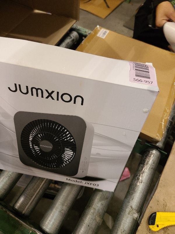 Photo 1 of 10 inch Box Fan, Small Window Fan with 3 Speeds, Quiet Table Fan Powered by DC Adapter for Bedroom Office Kitchen Home Apartment RV Camping, 8HRS Timer Function with Universal 4.9ft USB Type-C Cord