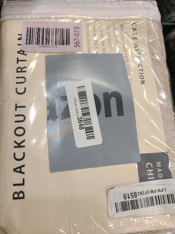 Photo 1 of 100% Blackout Shield Linen Blackout Curtains for Bedroom, Thermal Insulated Curtains 96 Inch Length 2 Panels Set, Grommet Drapes for Living Room, 70” W x 96” L, Natural Flax