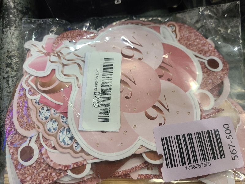 Photo 1 of 16th Birthday Party Photo Booth Props and Signs, Rose Gold 16 Birthday Party Selfie Props Kit with Sticks for Girls Women, Sweet Sixteen 16th Happy Birthday Party Decorations Supplies Favors