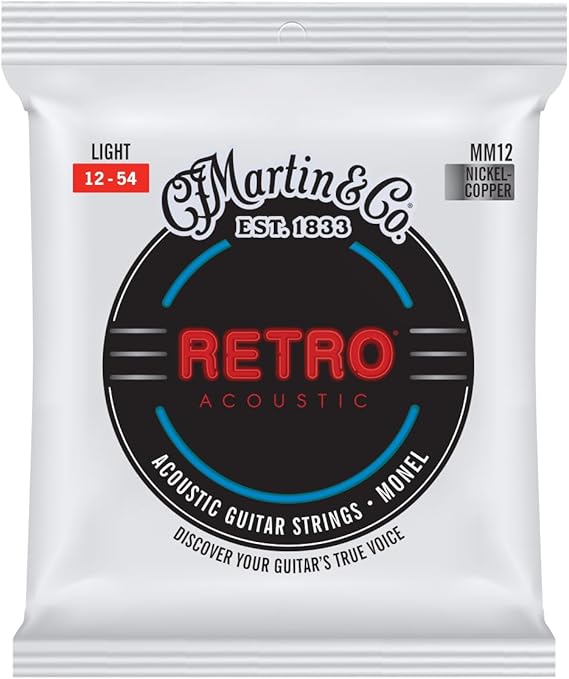 Photo 1 of ** MSRP 28.74** Martin Retro® Acoustic Guitar Strings – Monel, Light Gauge | Warm, Natural Tone with Long Life
