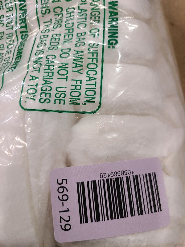 Photo 1 of 24x24 Pillow Covers, Decorative Faux Fur Throw Pillow Covers for Couch, Sofa Soft Fluffy Pillow Cover with Velvet Back for Living Room, Neutral Home Décor Accent for Bed - Cream White