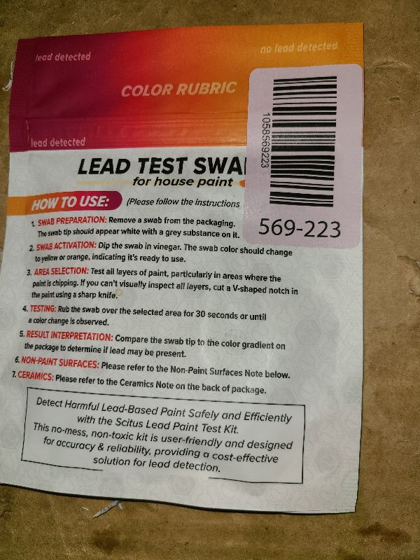 Photo 1 of Scitus Know Understand - 90 Count Lead Test Kit for Paint, Ceramics and More - Fast, Accurate Results - Make Your Home Lead Safe - Home Lead Test Kit - Activate with Household Vinegar