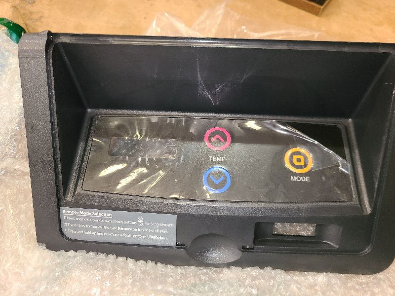 Photo 1 of 009491F Control Bezel with Switch Decal-Membrane Compatible with Raypak Pool Heater Control Panel, Replacement for Model R185B, R265B, R335B, R405B ID Digital Pool Heaters - Black