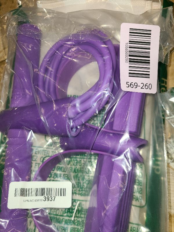 Photo 1 of 21 Fitness Resistance Bands-4 Tube Pedal Ankle Puller - 2025 New Sit up Leg Stretch Rope Exercise Bands with Handles, Stretching Workout Fitness Bands for Arm Weights Exercise Equipment (Purple)