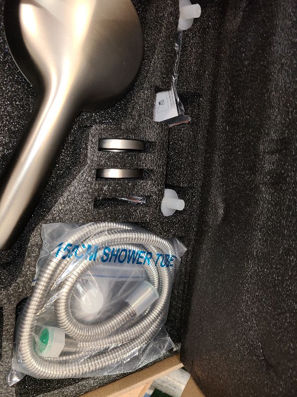 Photo 1 of 2 Handle Shower Faucet Set with Tub Spout Bathtub Shower Faucet Combo Set Shower System Complete Tub and Shower Trim Kit Brushed Nickel Wall Mounted Shower Fixtures