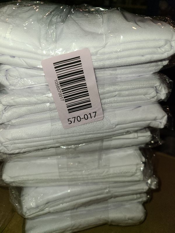 Photo 1 of 10 Pack White Table Cloth Rectangle Table Cloths for 6 Foot Rectangle Tables 60 X 102 Inch Washable Polyester Table Covers, Reusable & Wrinkle Resistant for Weddings, Parties, Events, and Daily Use