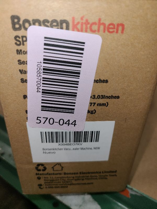 Photo 1 of [Updated 2025] Bonsenkitchen Vacuum Sealer Machine + 5 Vacuum Bags, Fast-Compact/Multi-Functional Food Vacuum Sealer with External Vacuum System, Black