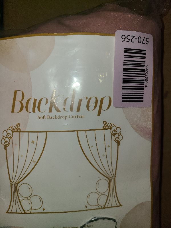 Photo 1 of 10x10ft Dusty Rose Tulle Backdrop Curtain with Lights String for Parites, Sheer Photo Backdrop Curtains with Lights for Wedding Backdrop Ceremony Reception Bridal Shower Baby Shower Birthday Party