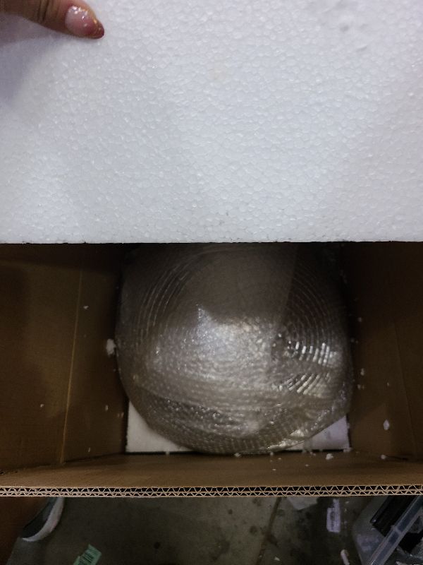 Photo 1 of 16inch Large Mirror Disco Ball - Hanging Big Disco Ball for Party Decorations, DJ Clubs, Weddings, Bars, Holiday Events, and Stage Decor with 15pcs Replacement Mirrors