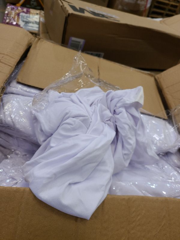 Photo 1 of 100 Pcs White Washable Removable Universal for Wedding Party Dining Banquet Polyester Spandex Stretch Slipcovers Chair Covers