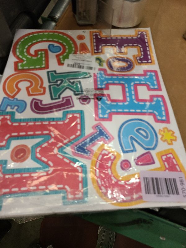 Photo 1 of 336 PCS Alphabet Combo Set, Large Size Block Letter Uppercase/Lowercase Letters, Numbers & Punctuation, Accents Cutouts for Classroom School Home Room Chalkboard Bulletin Board