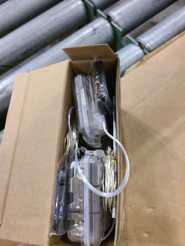 Photo 1 of 2 x Fairy Lights Battery Operated,Silver Wire Chains 8 Mode 16Ft/5Meter 50 LEDs Timer String Lights with Remote Control for Bedroom Christmas Party Wedding Decoration(Warm White)