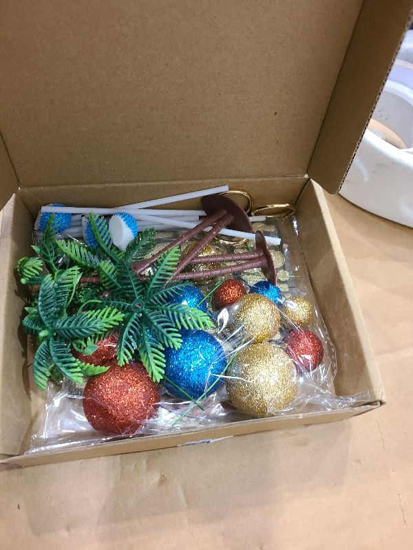 Photo 1 of 30Pcs Blue and Golden Rings Birthday Party Decorations, Cartoon Hedgehog Themed Cake Topper,Animals Forest Cupcake toppers for Kids Boys Girls Birthday Party Supplies(Number 0-9)