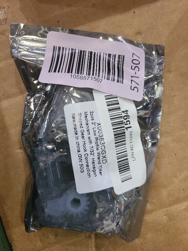 Photo 1 of 2pcs Low Profile Wand Tilter Mechanism with 7/32" Hexagon Shaped Gear Hook Connection for Low Rail Horizontal Wood and Faux Wood Blinds headrail