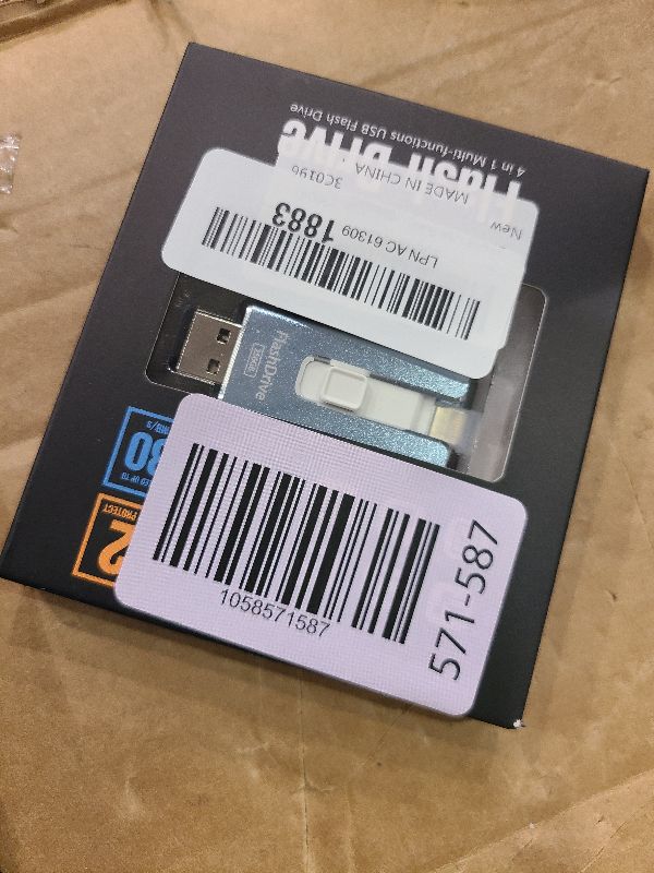 Photo 1 of 256GB USB Flash Drive for Phone and Pad, Photo Stick High Speed External USB Thumb Drives Photo Storage Memory Stick for Save More Photos and Videos (Blue, 256GB)